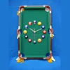 Custom design billiard decorative wooden Pool Table Quartz Clock with Solid Wood Frame