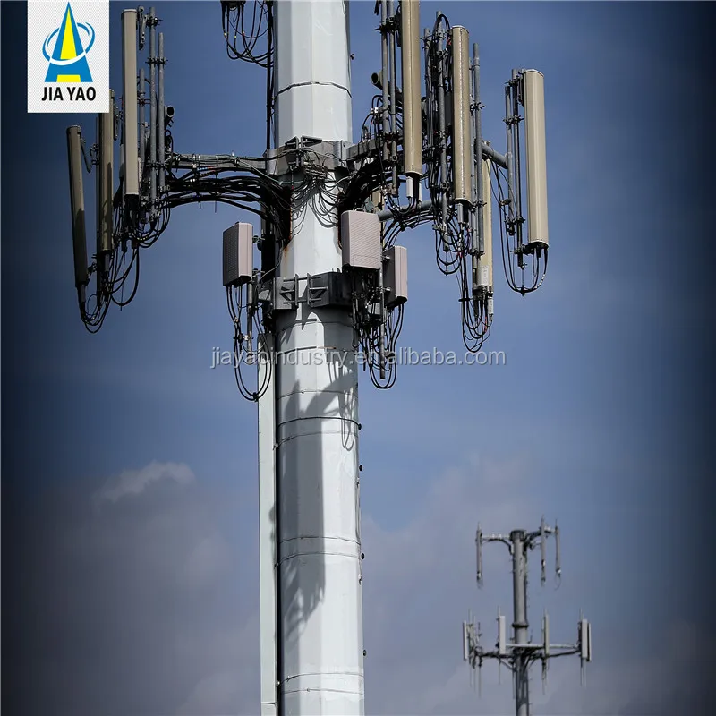 
China supplier manufacturer 30m steel wireless telecom telecommunication cell phone gsm monopole tower 