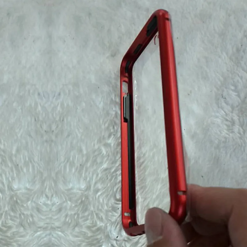 In stock explosion Single-side Glass Magnetic case For iPhone 5s SE Metal frame flip phone cover