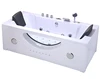2015 Luxury Rectangle Air Bubble LED Sitting Bathtub