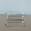 High borosilicate rectangle 600ml fresh glass bowl with PP lid