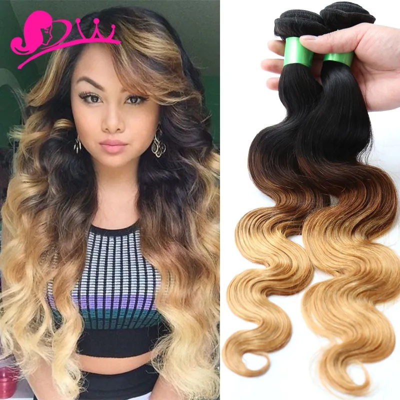 

1B/4/27 Ombre Hair Cheap 8A Brazilian Virgin Hair Body Wave 4 Pieces