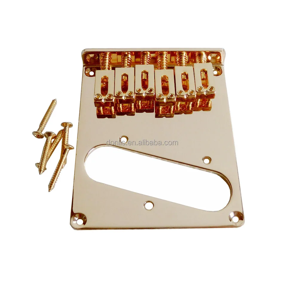 

Gold Color TL Electric Guitar Bridge with 6 Modern Saddle