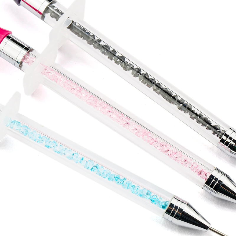 Much Style Wooden Pick Rhinestones Applicator Tools Tweezer Pencil Nail Art Picker Rhinestone