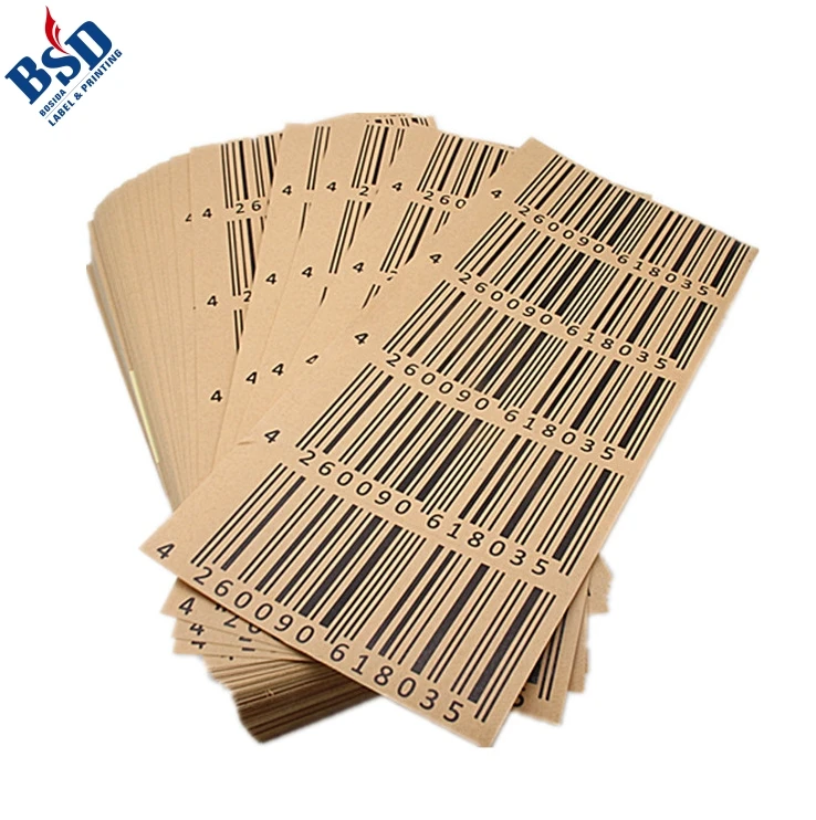 Custom Upc Bar Code Sticker Labels White Coated Paper Printing Adhesive ...