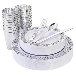 Image of Superior Quality Heavyweight Bbq Disposable Plastic Dinnerware Sets