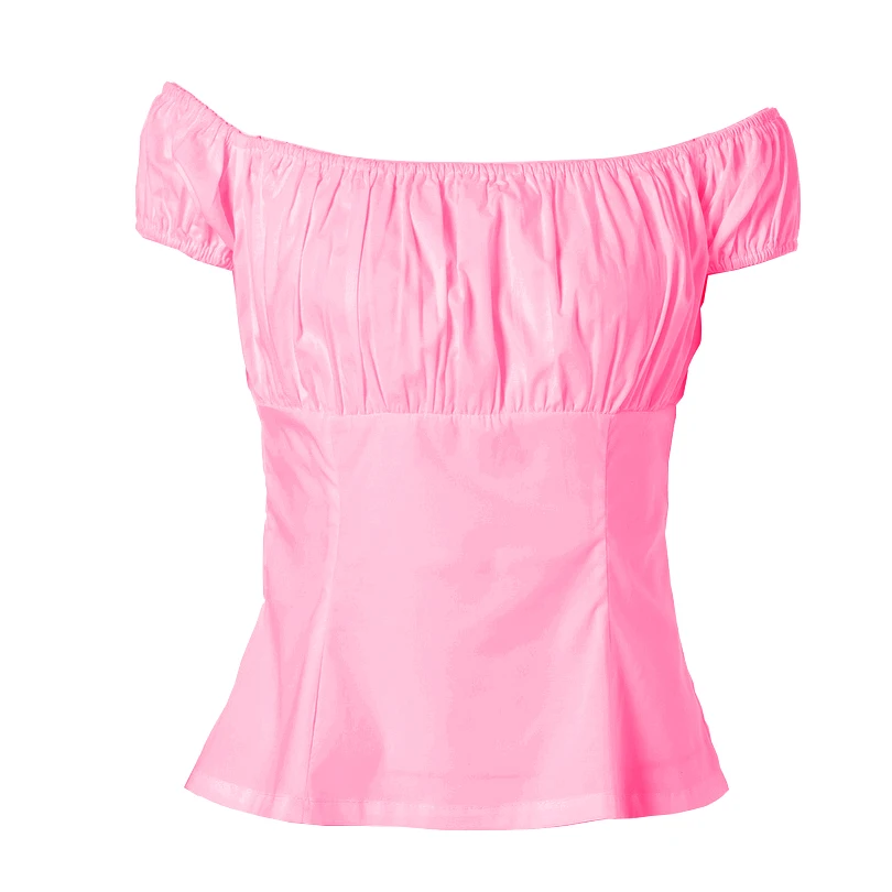 

in stock wholesale vintage clothing 2017 latest design womens pink shirts sexy