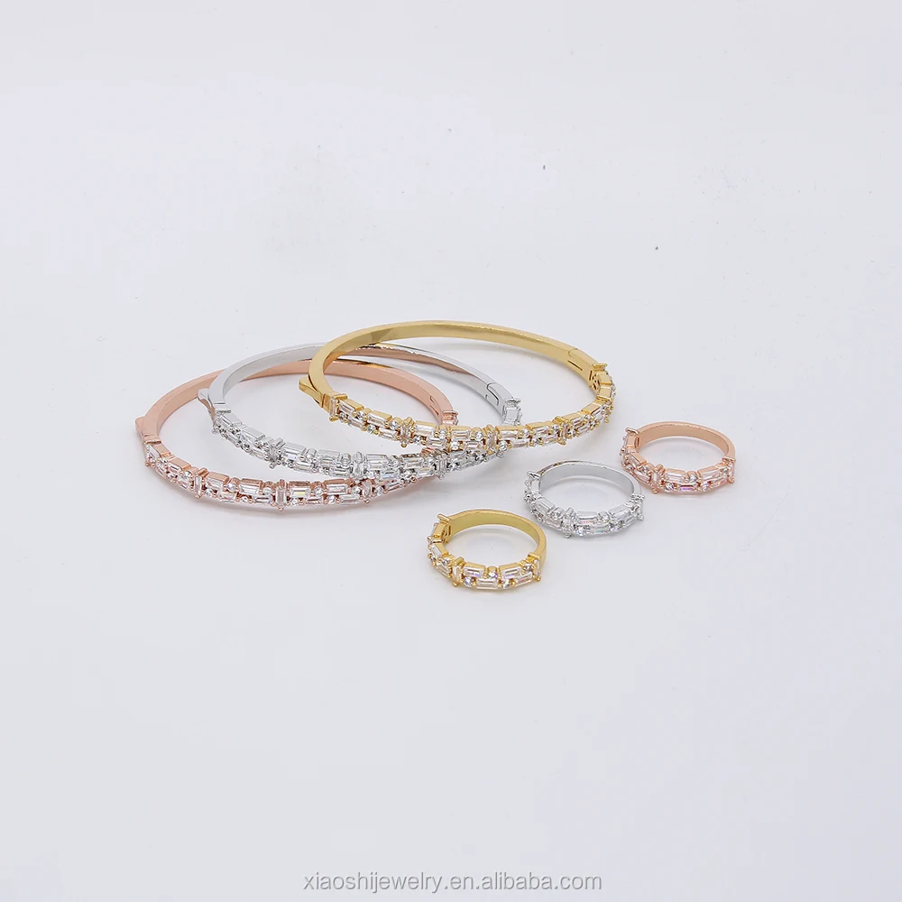 

China supplier durable quality Classic design bangle and ring copper alloy jewelry