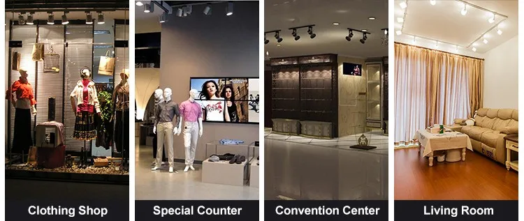 Smart dimmable commercial 20W 30W adjustable 3 in1 cob led track light