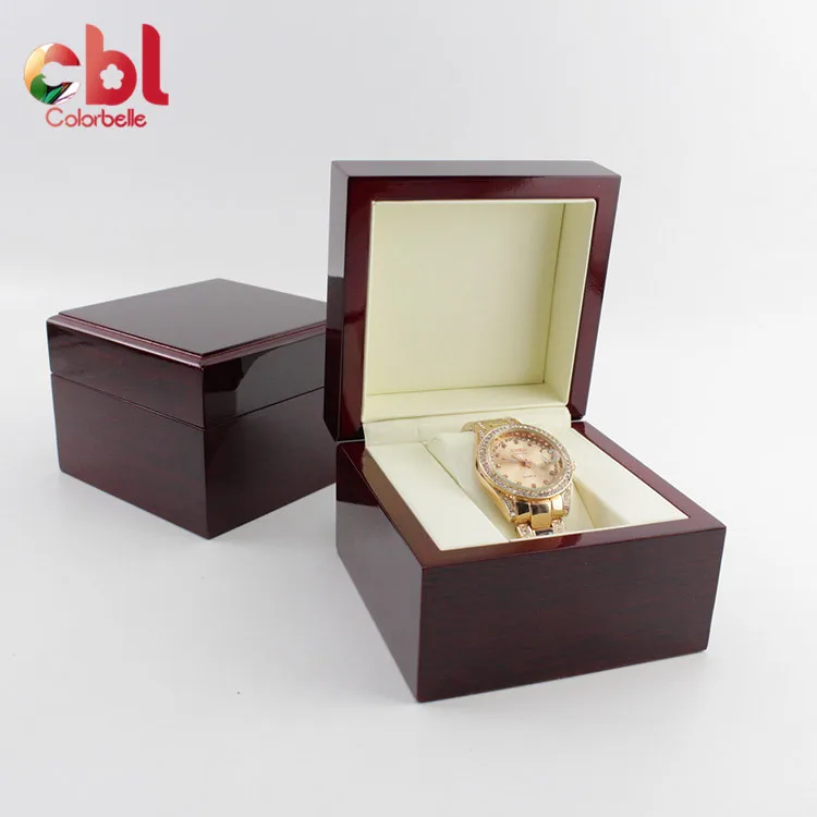 

Whole sale one grid wooden watch box ,high quality wooden watch container case, As picture