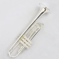 

OEM Wind Instrument Standard Trompete Tromba Trompeta Silver Plated Brass Bb Key Trumpet
