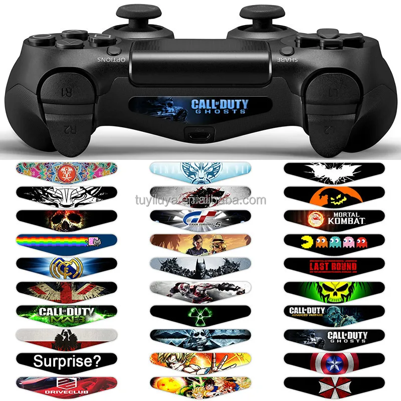 

Custom Game Light Bar Vinyl Stickers Decal Led Lightbar Cover For Sony PS4 Playstation Dualshock 4 Controller, Colors
