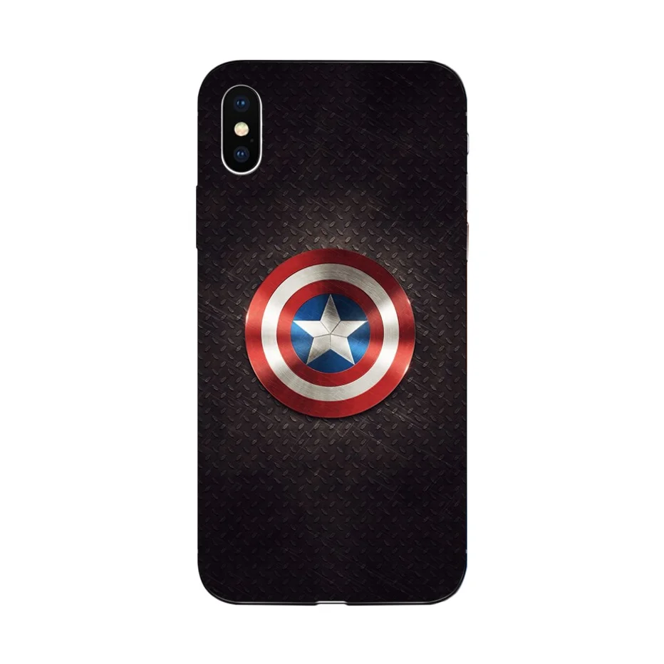 Captain America avenger design soft tpu phone case for iphone x back cover