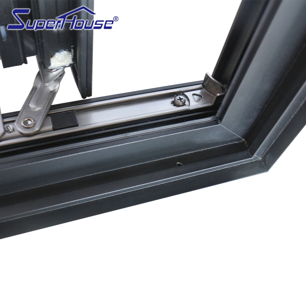 NZ standard 4211 used standard size aluminum casement window with flange installation