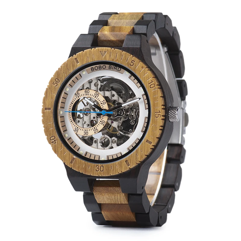 

bobo bird Automatic mechanical wristwatch man woodwatch with multiple functions