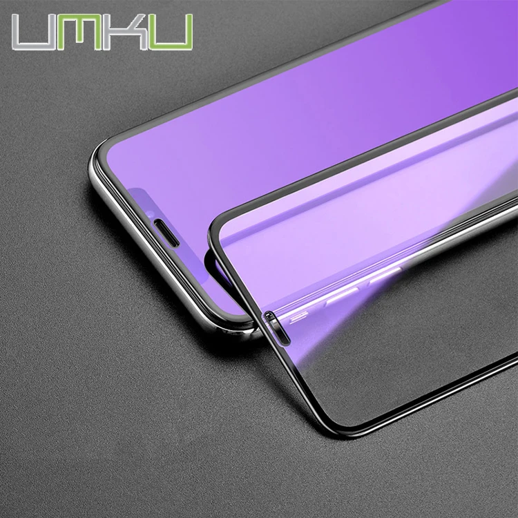 Anti-blue full screen tempered glass mobile phone film for iphone Xs