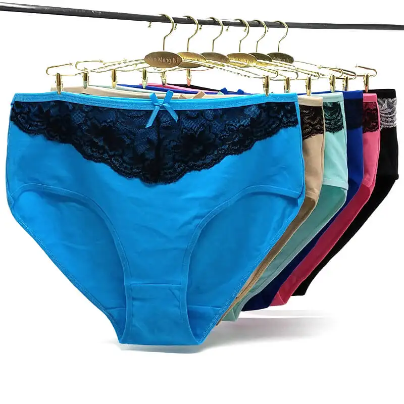

Yun Meng Ni Sexy Underwear Plus Size 2XL 3XL 4XL Solid Cotton Women Panties, 6 colors