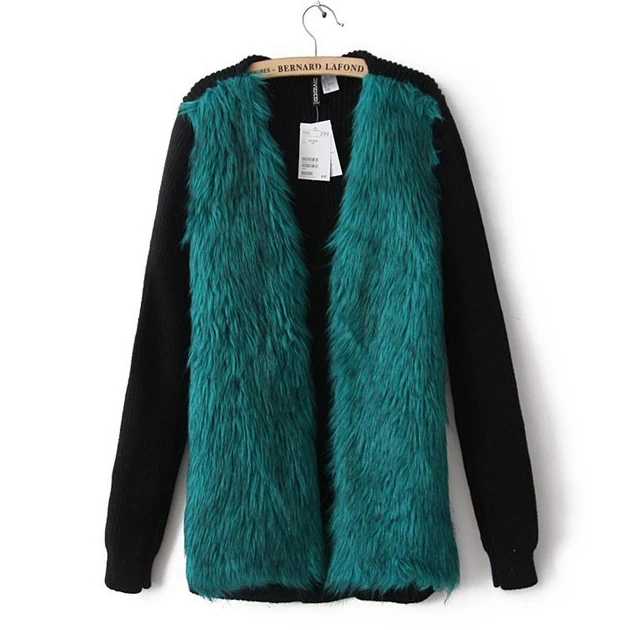 faux fur sweater jacket