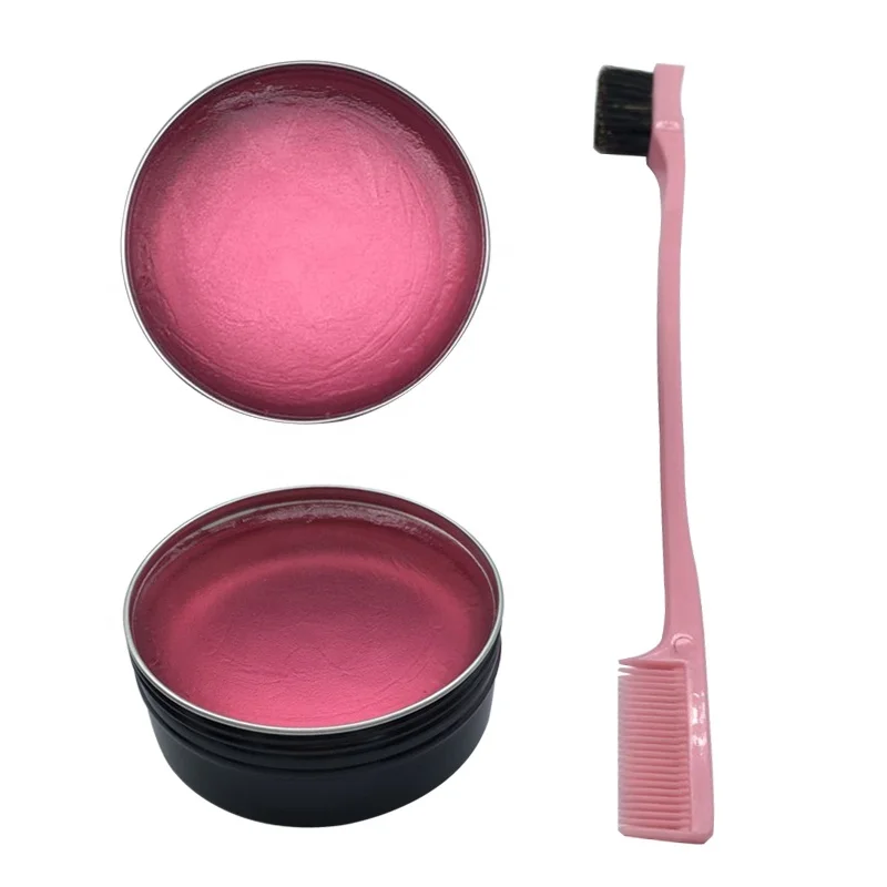 

Black women custom OEM African edge control private label hair brush, Pink