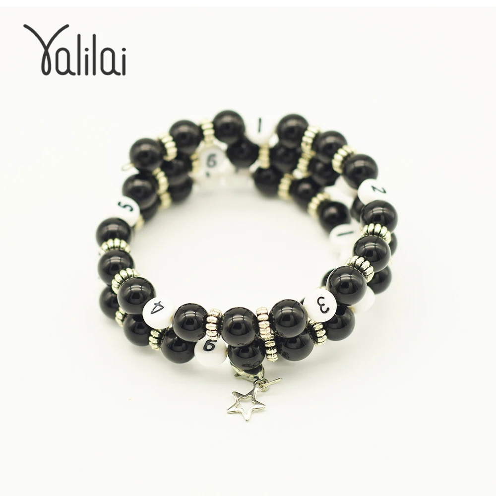 

Factory Price black Onyx stone beads bracelet, Picture