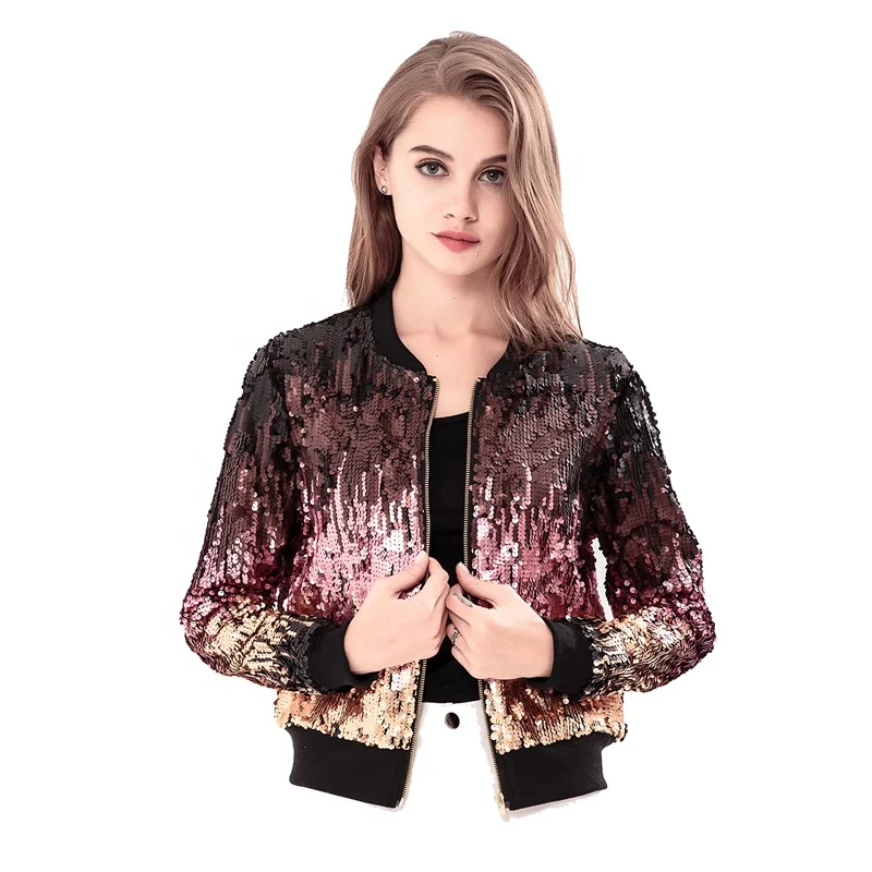 

New winter Casual Women Sequins Jacket for Student Fashionista