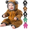 YY10238A Newborn baby wear clothes long sleeve cartoon animal pattern design baby polar fleece rompers