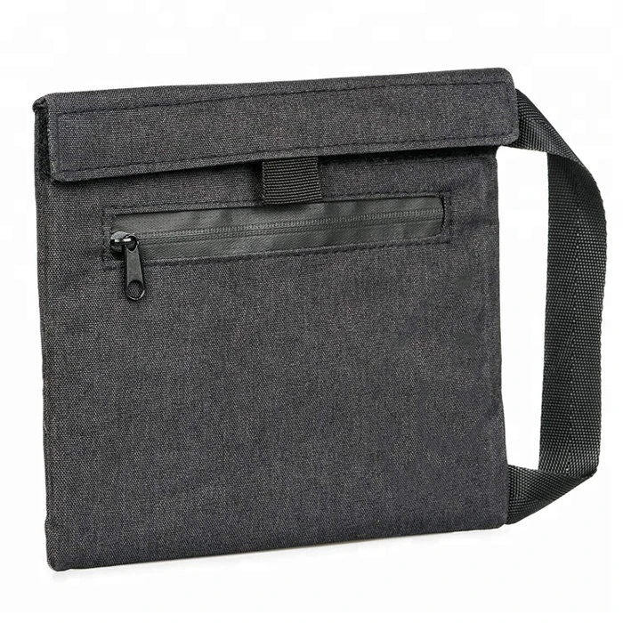 

7 x 6 Inches Custom Black Men Ador Resistant Pouch Activated Carbon Lined Smell Proof Bag, Black/customized color
