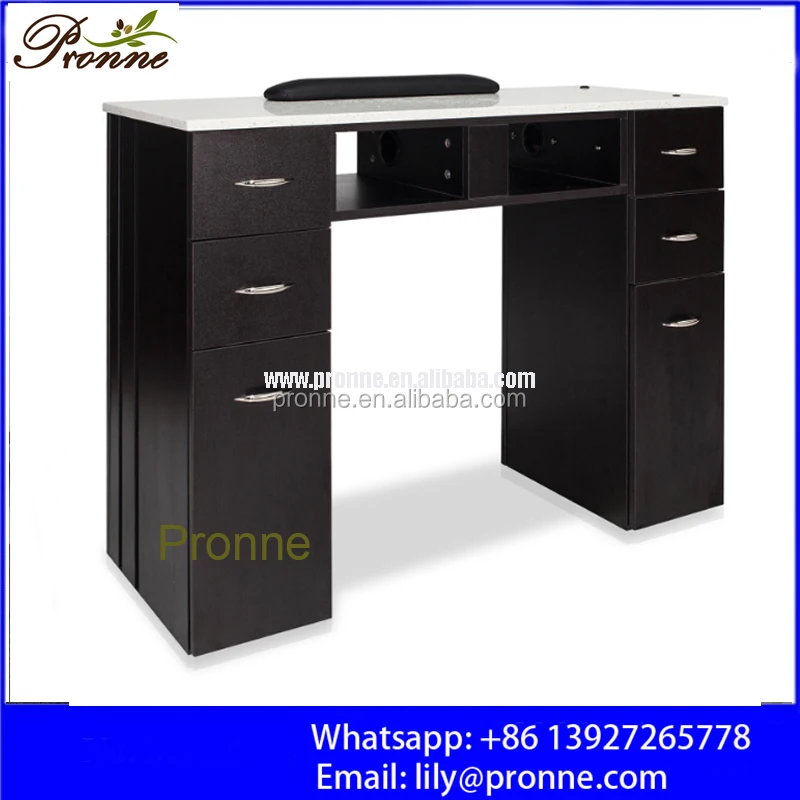 Modern Luxury Marble Top Black Nail Manicure Table With Vent Buy Nail