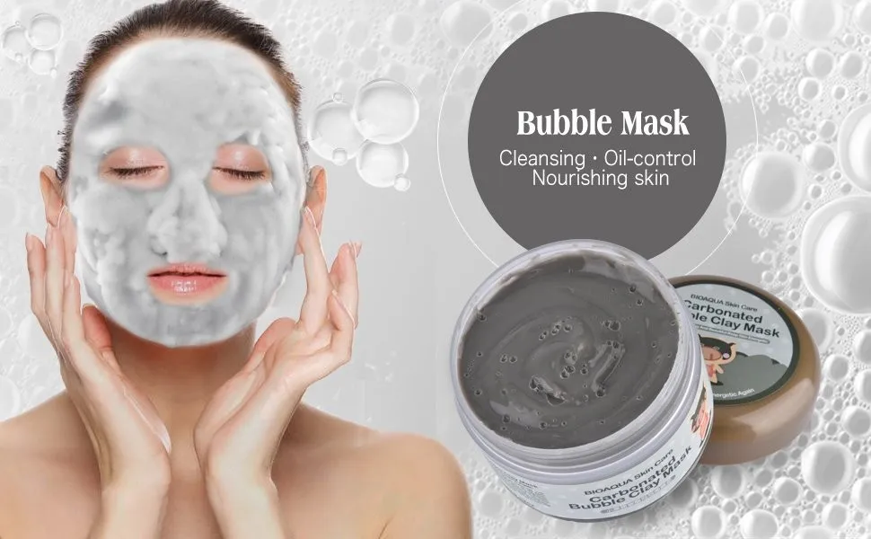 Oxygen Clay Face Mask Carbonated Active Carbon Facial Deep Cleansing