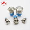 30mm flat button ring illuminated momentary waterproof metal double pole pushbutton switch