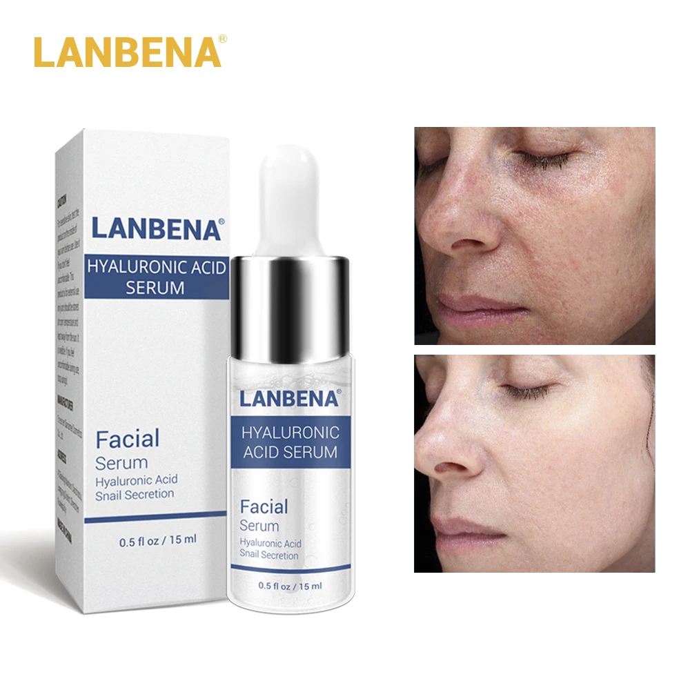 

2018 Newest Product Lanbena Facial Serum Anti-aging Anti Wrinkle Acne Treatment Hyaluronic acid snail serum 15ml