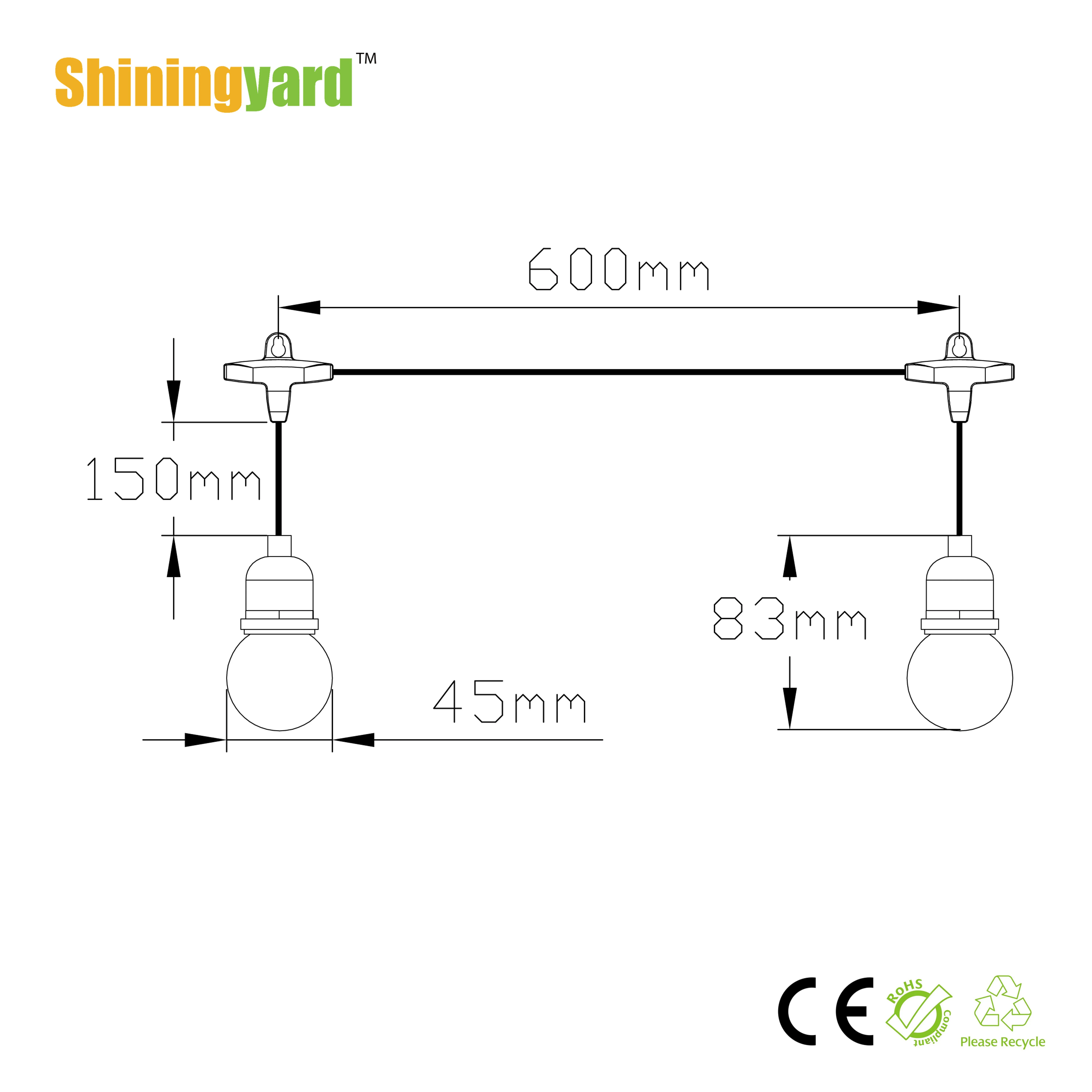 
Outdoor Pendant Vintage Edison String Solar Edison Lights 
