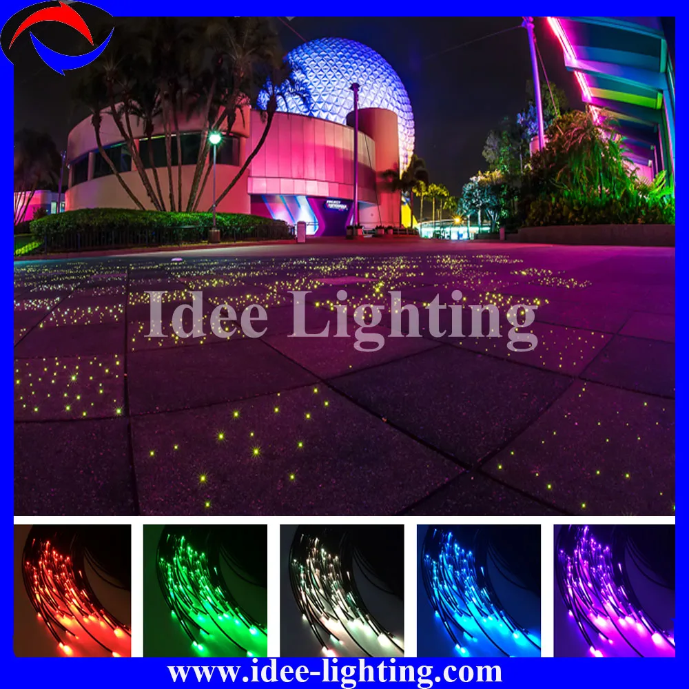 
creative RGB fiber optic star effect led brick light for garden light 