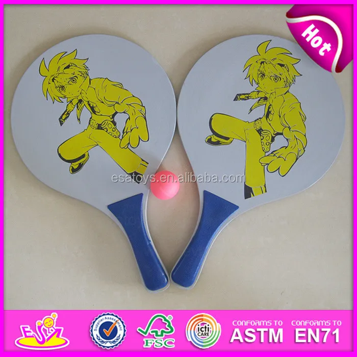 Summer Paddle Game Bat Set Beach Racket,Interesting Wooden Beach Bat
