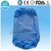 SMS waterproof bed cover with elastic on two side, disposable SMS bed cover