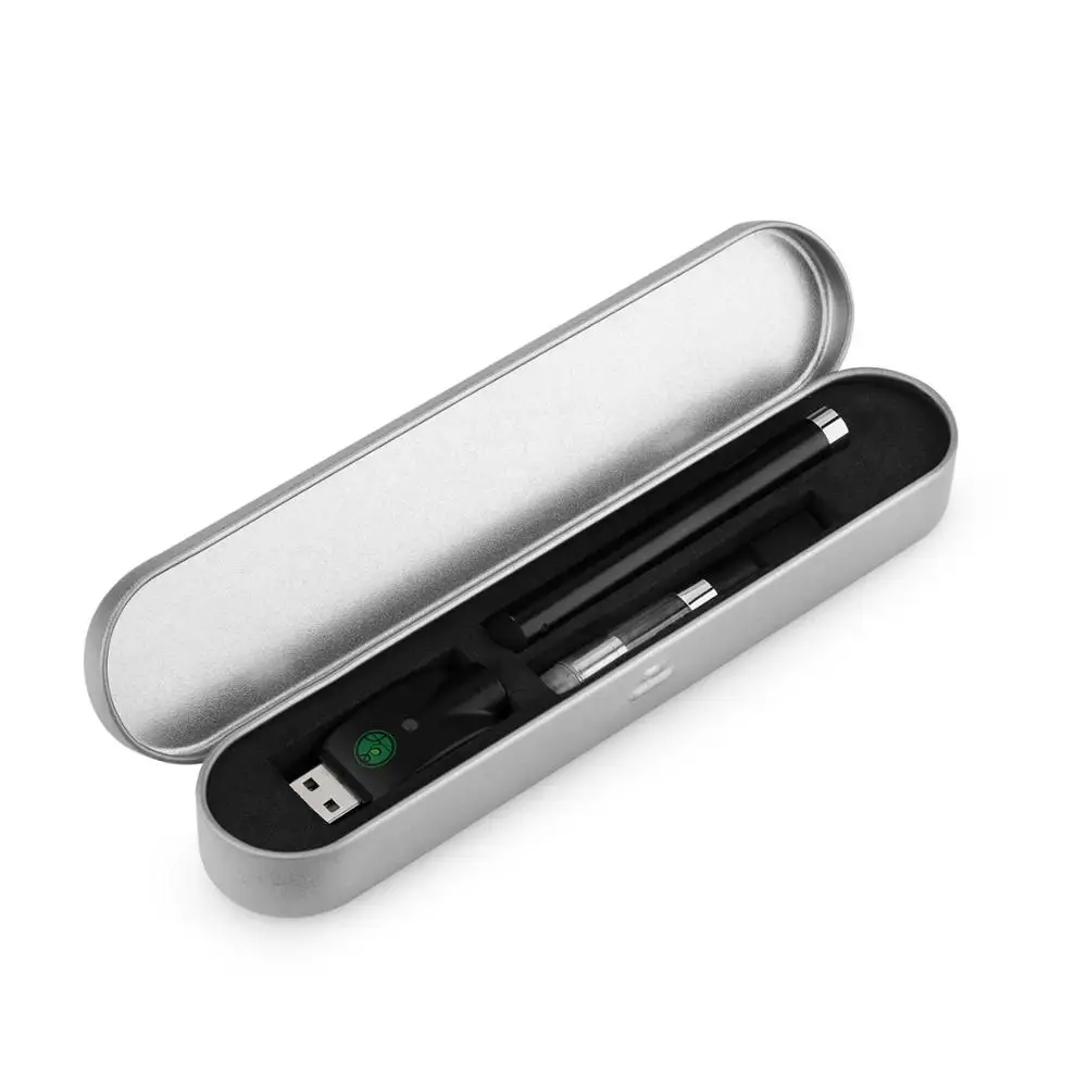 
CBD Oil Atomizer Kit Vape Pen Automatic Battery Charger Metal Case 