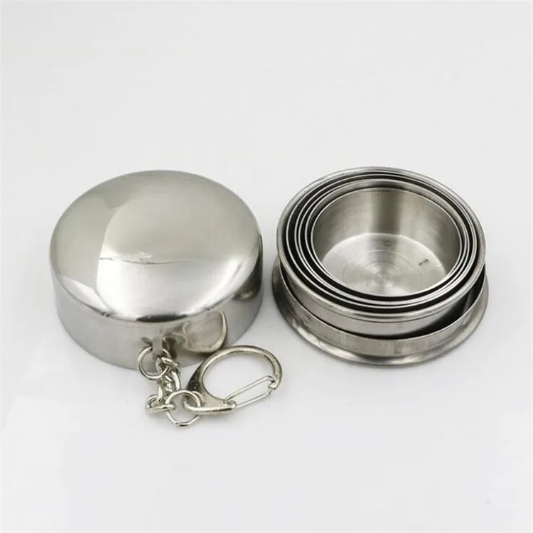 Collapsible Shot Glass Keychain Portable Hip Flask Shot Glass Buy