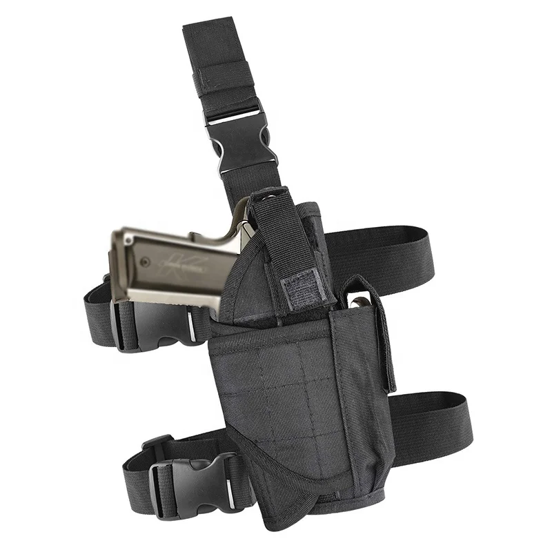 

Adjustable Police Tactical Nylon Right and Left hand Pistol Holster to belt and leg In Stock For Sale