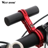 WEST BIKING Cycling Handlebar Extender Aluminum Carbon MTB Bike Lamp Bracket Holder for Light 31.8mm Extended Bicycle Handlebar