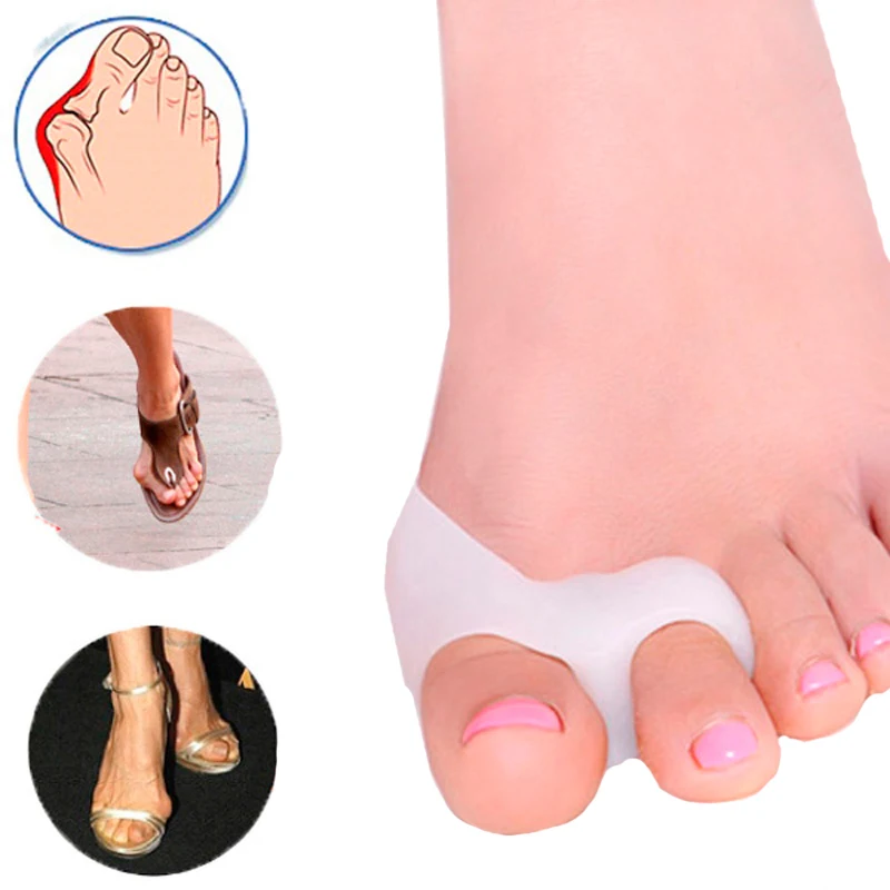 2 Pcs Pedicure Concealer For Toes Gel Pedicure Stretchers Bunion Protector Straightener Bunion Corrector Foot Care