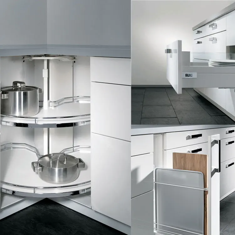 Hoogglans uv mdf board grijze keuken kasten voor kleine keukens ...