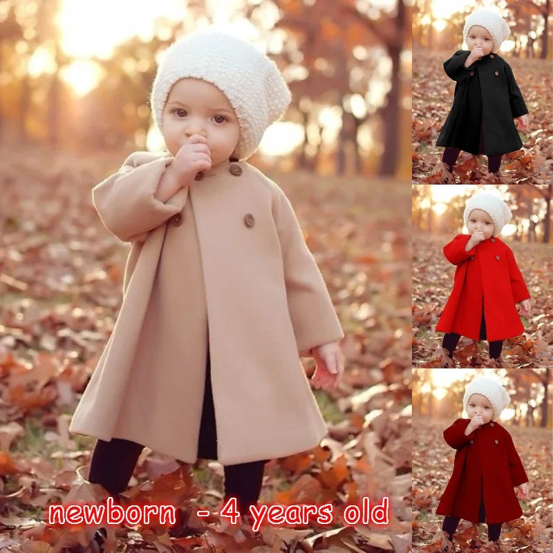 

Winter Outwear Coat For Kids Baby Cloak Coat Girl 3 Years Warm Jacket