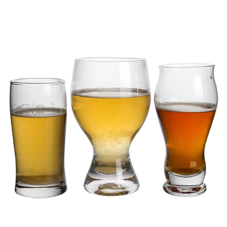lead free wholesale creative craft transparent beer glasses mugs