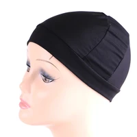 

5pcs/lot Black glueless adjustable stretch hairnets wig liner spandex net elastic dome cap for making wigs
