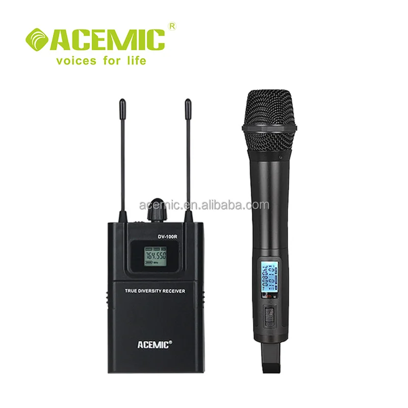 

Professional UHF wireless camera microphone system for video recording and interview DV-100H