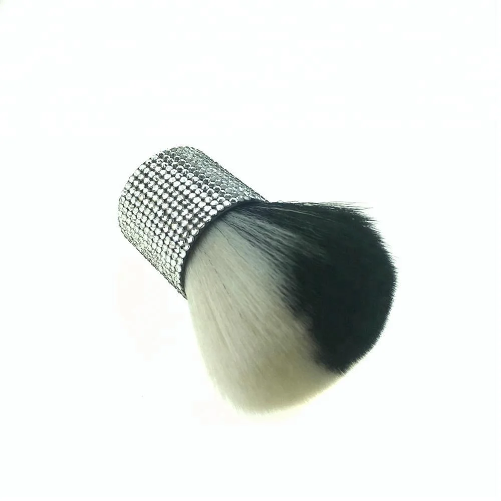 1pcs shenzhen magic vendor thick rhinestone handle kabuki face diamond short handle individual wholesale single makeup brush