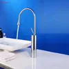 High Arch Basin Faucet with Special Design Handle Drop Shape Outlet