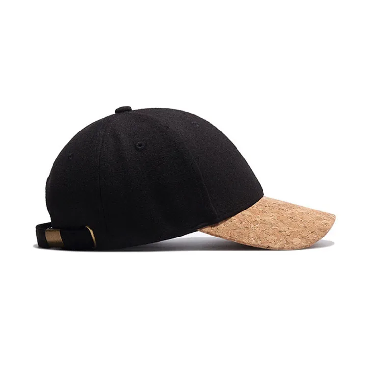 High Quality Cork Brim Wool Baseball Cap Blank Baseball Cap Hat