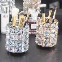 

Luxury nail brush pot shinning crystal brush container crystal brush pot