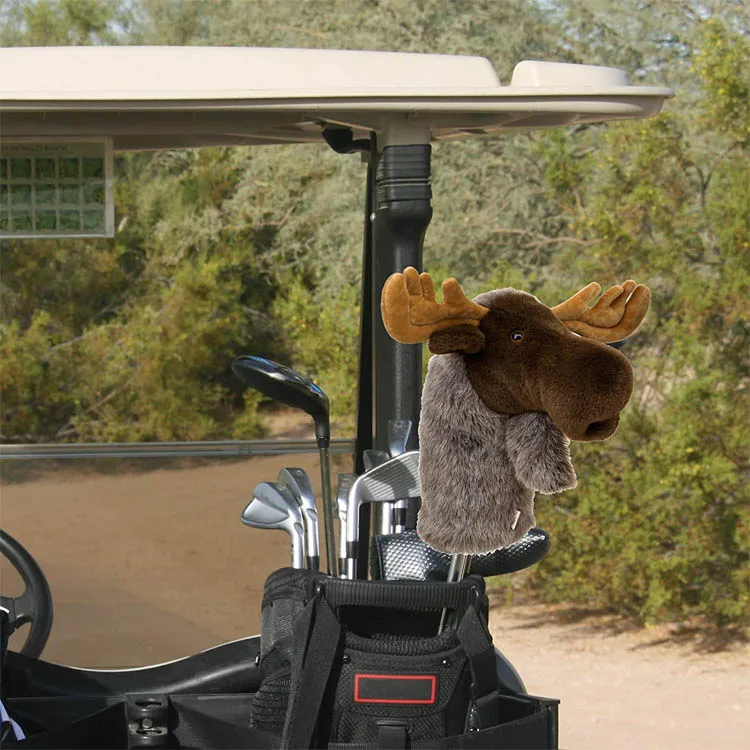 Promotional Customized 460cc Moose Animal Plush Golf Club Driver